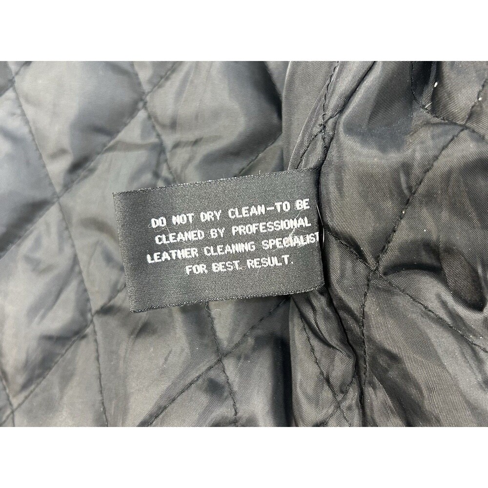 VTG Lobi Lobi Black Genuine Leather Penny Lane Embroidered Quilted Jacket Size M - Picture 13 of 13